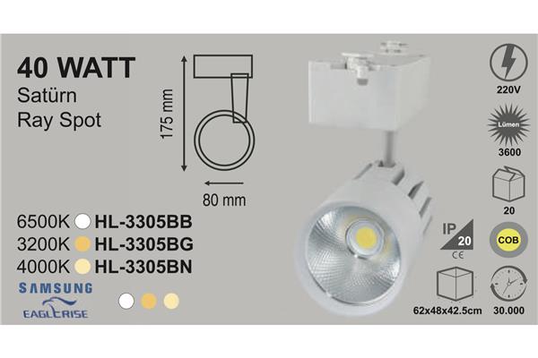 40 Watt Ray Spot Satürn Beyaz